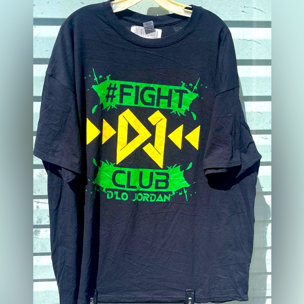 Men Shirt‎ Da Fight Club D Lo Jordan Black 2XL Gildan
